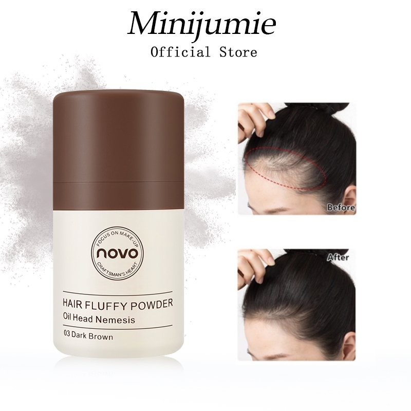 Phấn phủ che hói/ che chân tóc NOVO minijumie hỗ trợ kiềm dầu