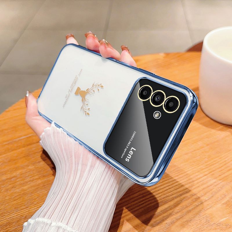 Ốp Điện Thoại tpu Mềm Mạ Điện Họa Tiết Hươu Cho samsung galaxy a05 a05s a04 a03 a12 m12 a13 a14 a15 a20 a30 a21s a22 a23