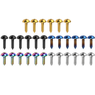 Wanyifa Set 6 Tấm Lọc Khí Bằng Titan gr5 m5x17mm Chuyên Dụng Cho Xe honda yamaha