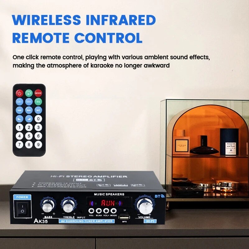 Ak35 800w Loa Khuếch Đại Âm Thanh Kỹ Thuật Số 100-240v 12v