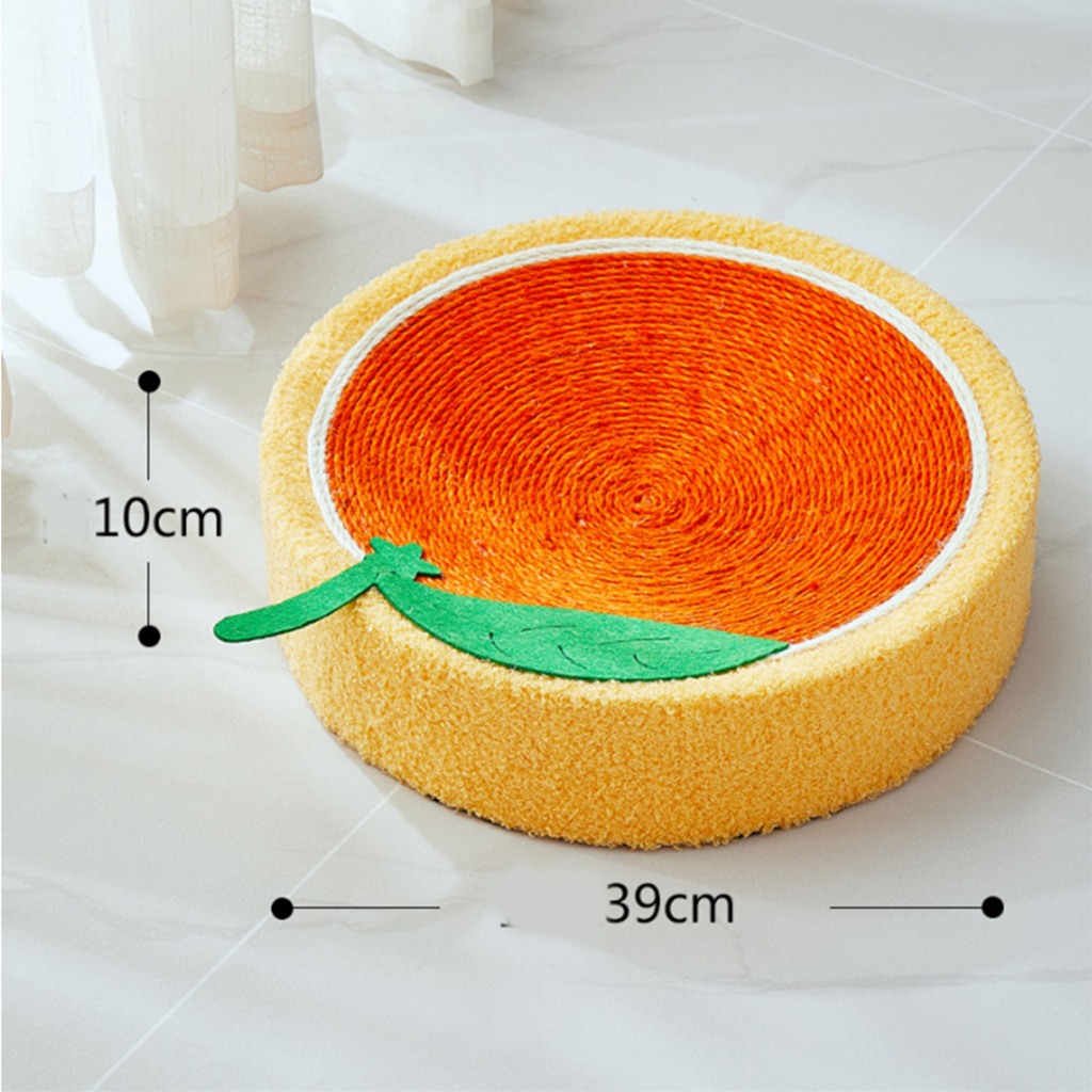 Bàn Cào móng kiêm ổ nằm cho mèo siêu cute - Đệm cào móng hình tròn siêu bền