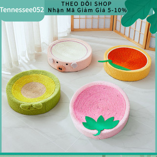 Bàn Cào móng kiêm ổ nằm cho mèo siêu cute - Đệm cào móng hình tròn siêu bền