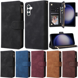 Bao Da Nắp Gập Kiểu Ví Kèm Khóa Kéo & Giá Đỡ Đa Năng Cho samsung galaxy a51 a71 s23 fe m13 5g s20 fe 2022 m13 4g note 9 a21s Ốp