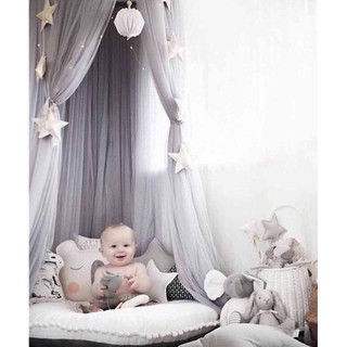 Mùng Chống Muỗi Tròn Treo Nôi Em Bé Trang Trí Phòng Ngủ