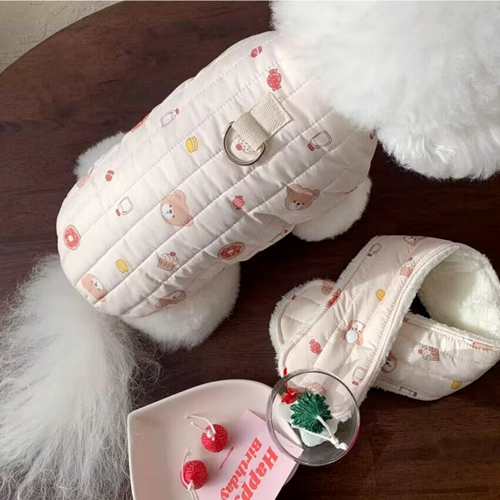 Áo Khoác Vải cotton Dày Thời Trang Thu Đông Cho Thú Cưng