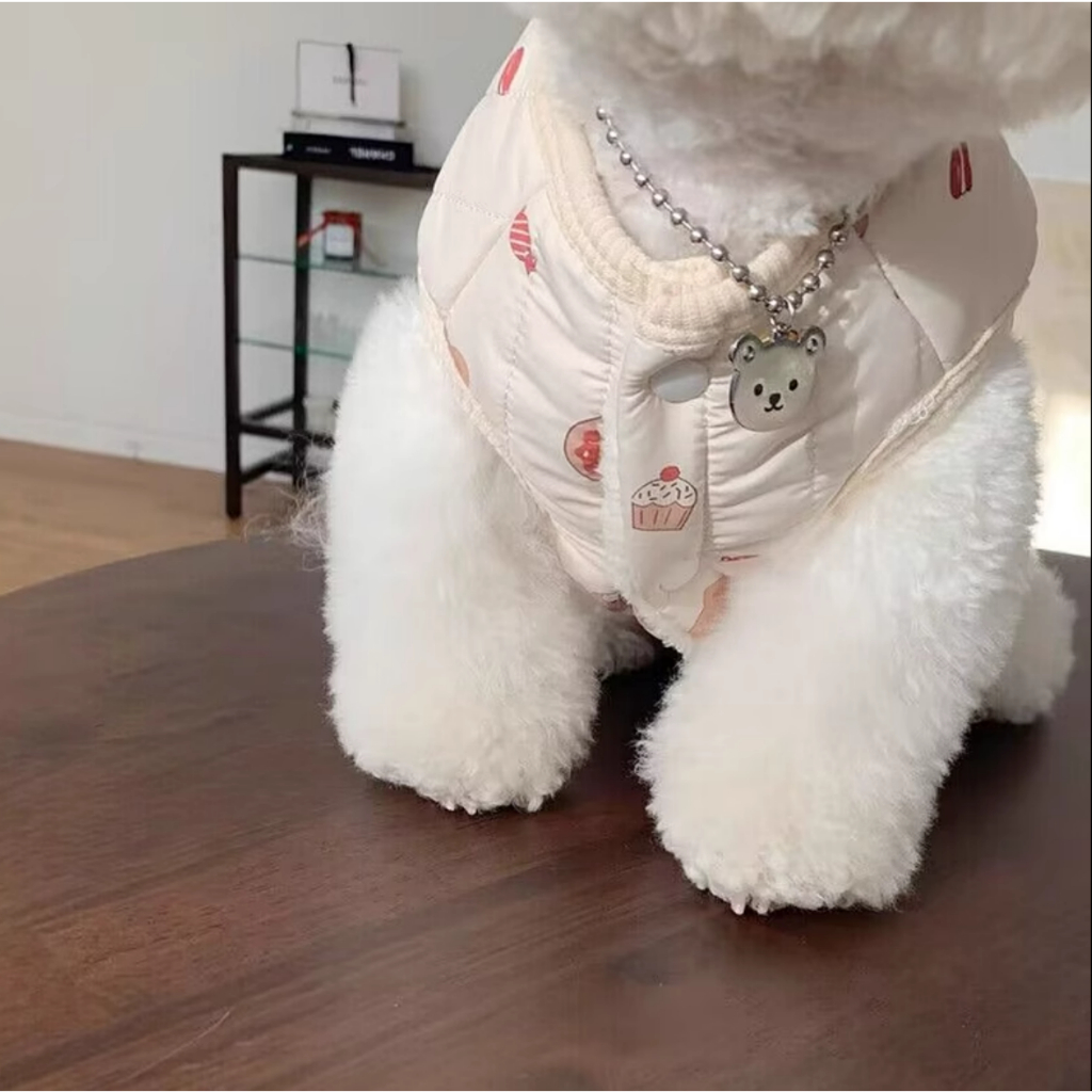 Áo Khoác Vải cotton Dày Thời Trang Thu Đông Cho Thú Cưng