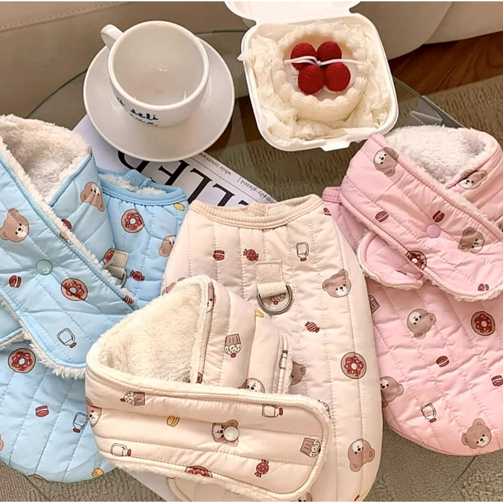 Áo Khoác Vải cotton Dày Thời Trang Thu Đông Cho Thú Cưng