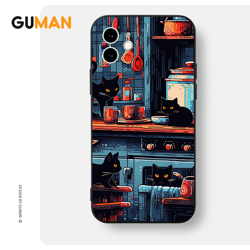 Ốp lưng GUMAN mềm chống bẩn ngầu dễ thương đẹp Cho iPhone 15 14 13 12 11 Pro Max SE 2020 X XR XS 8 7 ip 6S 6 Plus kute xyab86