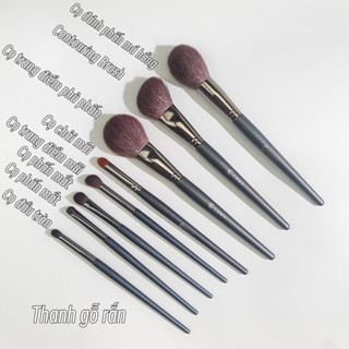 Bộ Cọ Trang Điểm Phấn Phủ / Phấn Má Hồng / Phấn Bắt Sáng Đầu Tròn Bằng Len Nhẹ Nhàng