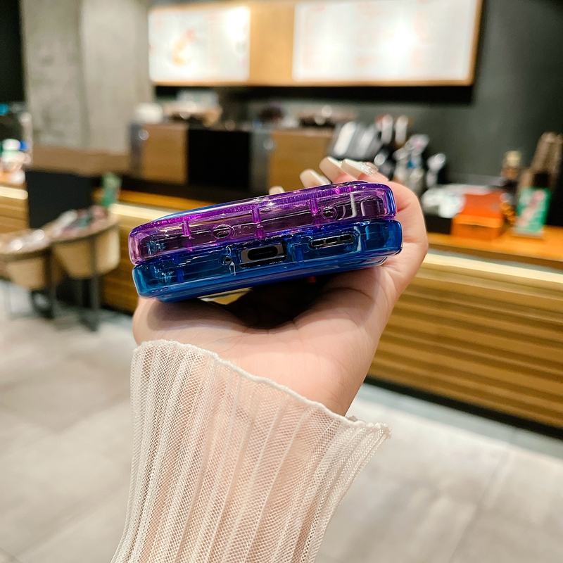 Bao Da Điện Thoại Nắp Gập Viền silicone Mềm Màu gradient Đơn Giản Chống Rơi Vỡ Cho oppo find n3 flip oppo find n2 Ốp