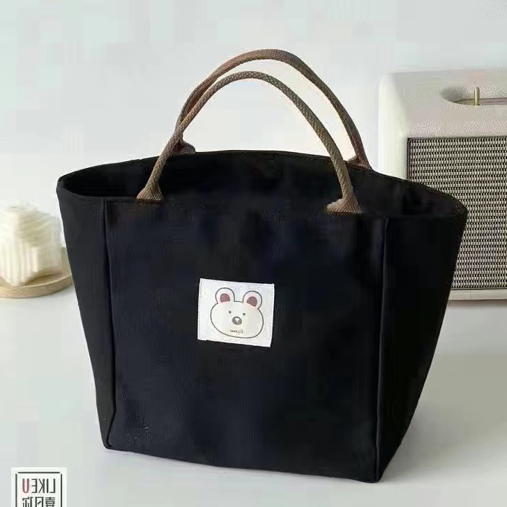 Túi xách đựng cơm trưa văn phòng AOLANG vải canvas sức chứa lớn đơn giản đa năng phong cách Nhật Bản