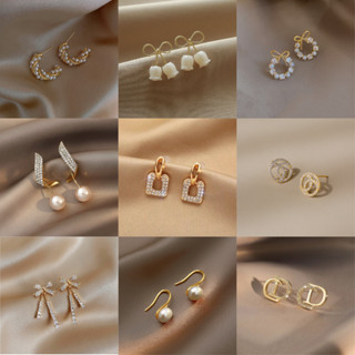 Bông Tai mạ bạc 925 đơn giản phong cách hàn quốc cho nữ Hoa Tai