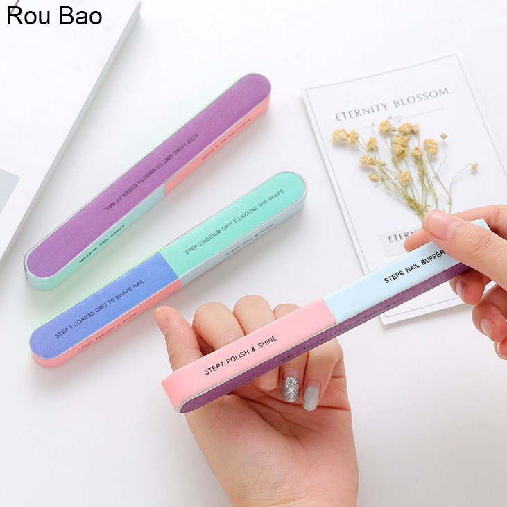 Bộ 7 cây dũa móng tay ROU BAO chuyên dụng cho nữ
