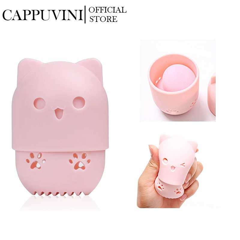 CAPPUVINI® Hộp silicone Đựng Mút Tán Kem Nền
