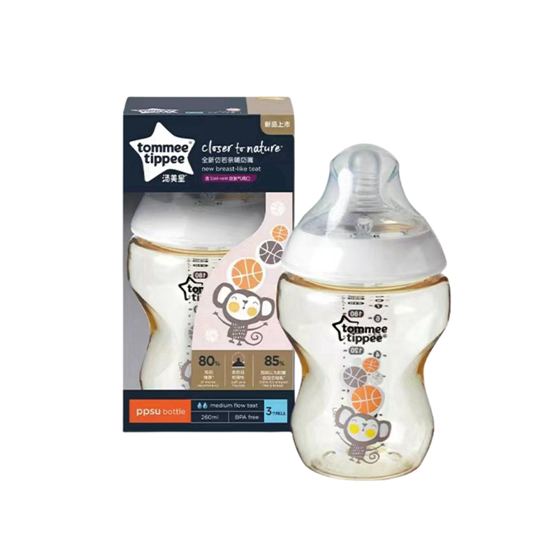 TOMMEE TIPPEE Tommee Bình Sữa ppsu Có Dòng Chảy Trung Bình 3m +