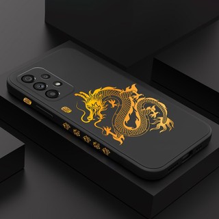 Ôp Điện Thoại Silicon Dẻo Hình Rồng Vàng Cho samsung galaxy a73 a53 a33 a23 4g 5g Ốp