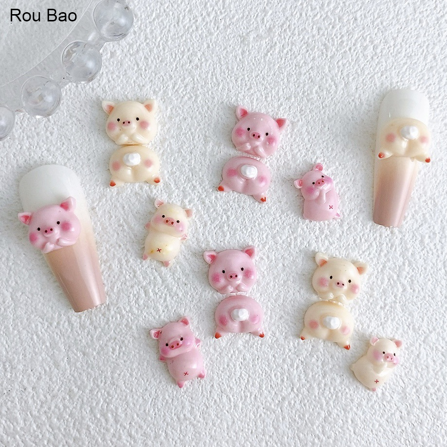 Set 50 phụ kiện đính móng tay ROU BAO trang trí nghệ thuật DIY
