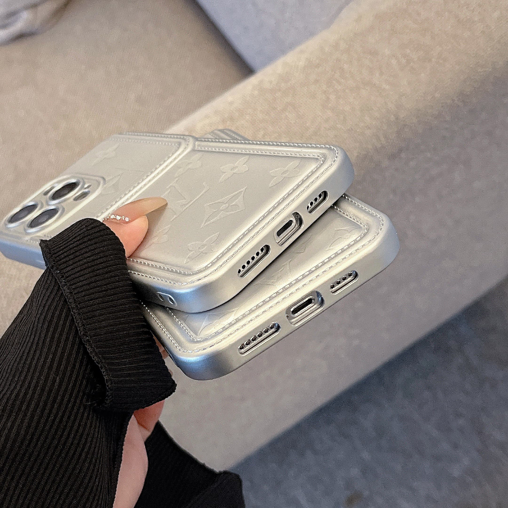 Sang Trọng Ốp Điện Thoại Mềm Mạ Điện Họa Tiết lv Cho iphone 15 pro max 14 pro max i14 13 pro max i13 13pro i11 11 pro max 12 pro max