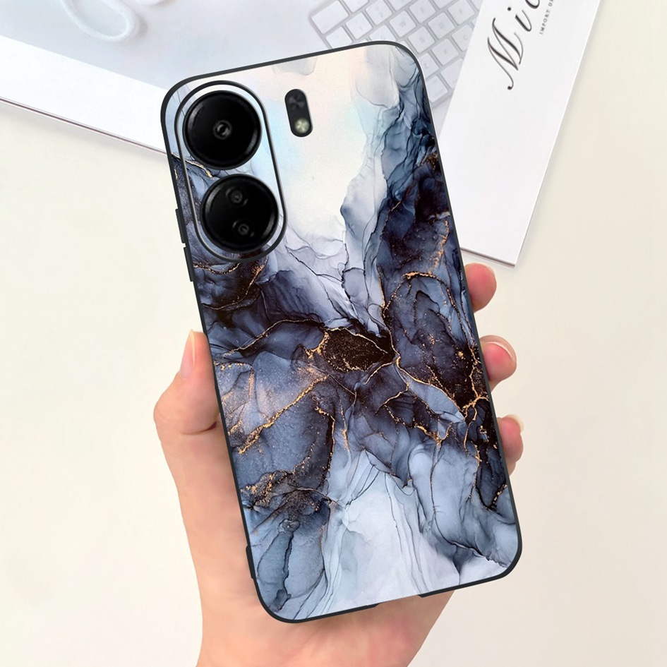 Ôp Điện Thoại Silicon Dẻo Họa Tiết Bươm Bướm & Phi Hành Gia Cho xiaomi poco c65 2023 casing 6.74 inch xiaomi redmi 13c 13 c Ốp