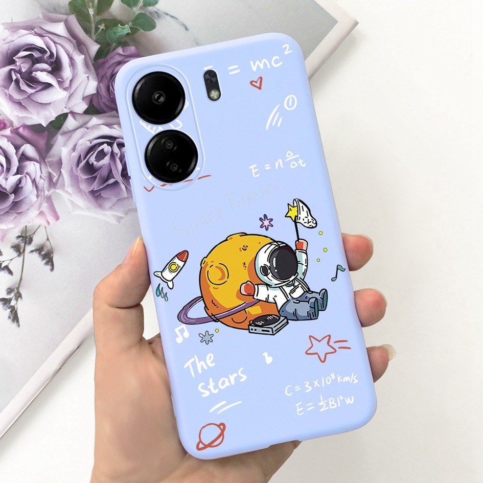 Ôp Điện Thoại Silicon Dẻo Họa Tiết Bươm Bướm & Phi Hành Gia Cho xiaomi poco c65 2023 casing 6.74 inch xiaomi redmi 13c 13 c Ốp