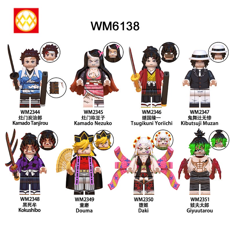 Demon slayer Bộ Đồ Chơi Lắp Ráp Mô Hình Nửa tengu fallen Jingma demon