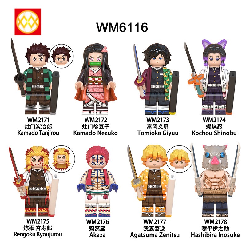 Demon slayer Bộ Đồ Chơi Lắp Ráp Mô Hình Nửa tengu fallen Jingma demon