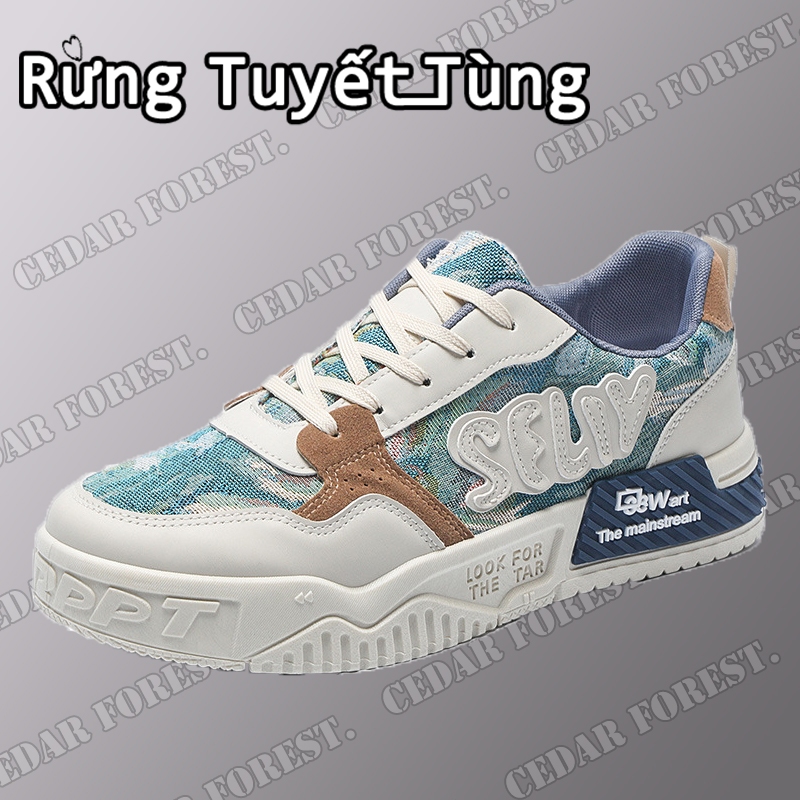 SHANMUSENLIN☘Giày Thể Thao Đế Dày Chống Trượt Thoáng Khí Phong Cách Trung Hoa Cho Nam