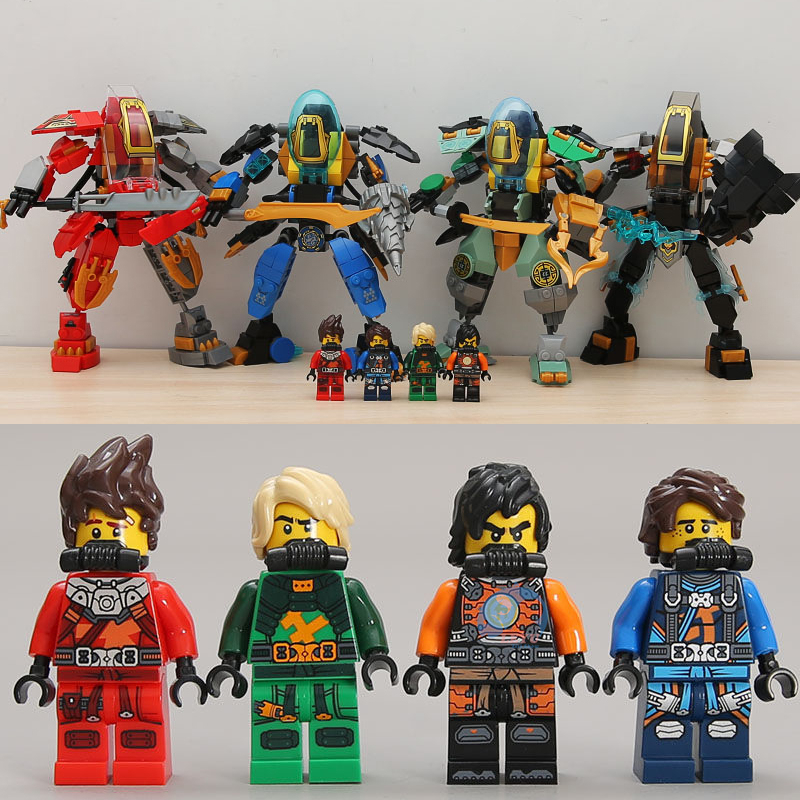 Leyu moc ninjago mech Bộ Đồ Chơi Lắp Ráp Mô Hình robot lloyd Hành Động Cho Bé Trai