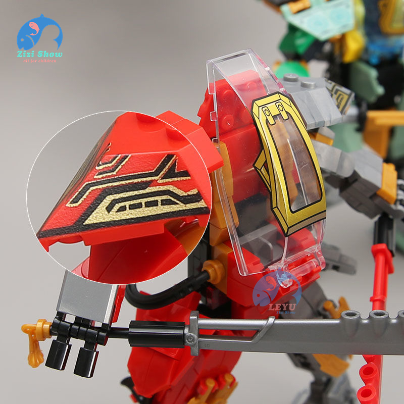 Leyu moc ninjago mech Bộ Đồ Chơi Lắp Ráp Mô Hình robot lloyd Hành Động Cho Bé Trai