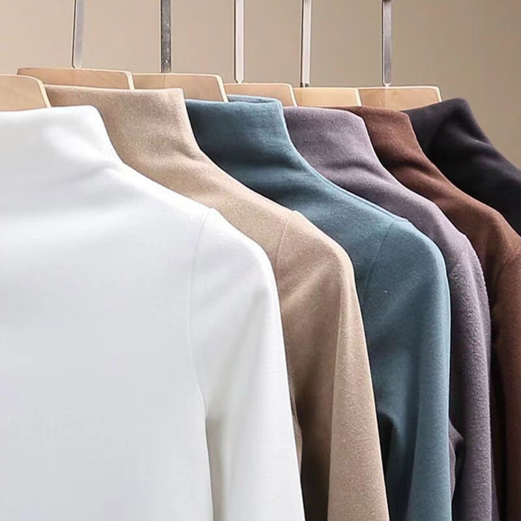 Áo Thun Tay Dài Lót Lông Cừu Gọn Nhẹ Cách Nhiệt Mẫu Mới 2023 Thời Trang Cho Nữ