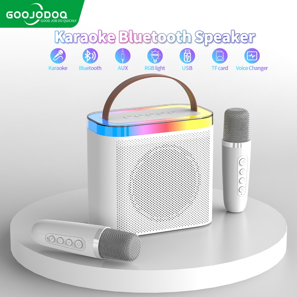 Loa bluetooth karaoke kèm mic GOOJODOQ Không dây Bass cực mạnh Phiên bản gia đình KTV -Bảo hành chính hãng