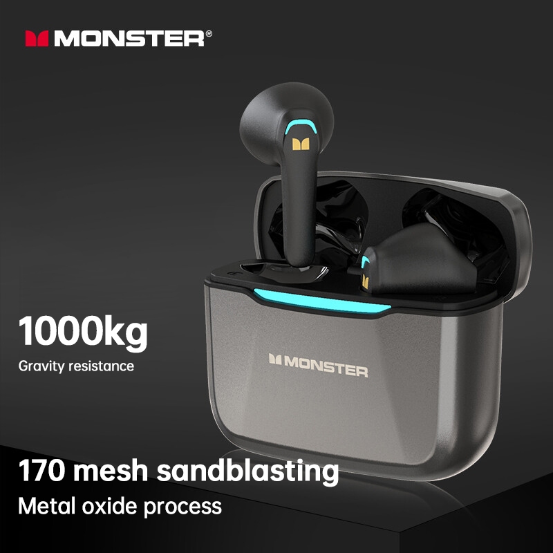 Mon monster Tai Nghe bluetooth Không Dây gt11 pro Giảm Tiếng Ồn Phong Cách Thể Thao Cho huawei apple xiaomi Pin Dài Màu Xám Đậm