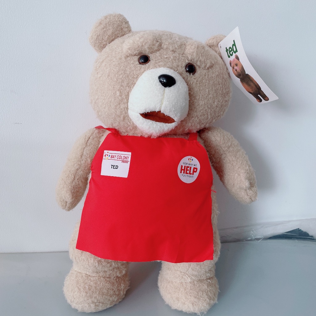 Gấu Bông ted 50cm ted 2 Mặc Tạp Dề Mềm Mại Dễ Thương