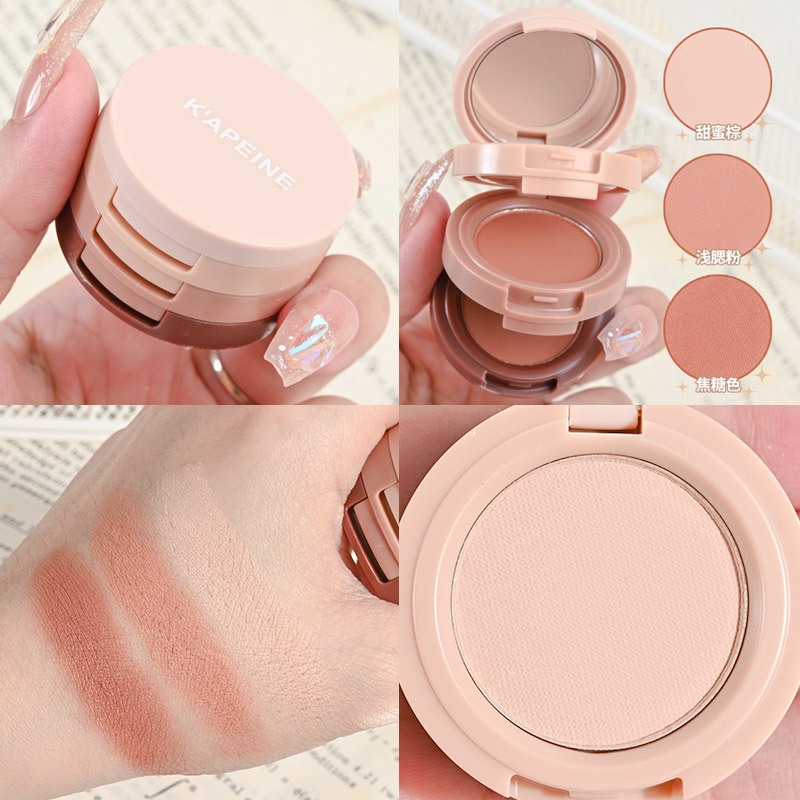 Capel Bảng Phấn Mắt Ba Lớp Màu Đất Mờ Ánh Ngọc Trai Nổi Bật Tạo Khối Cho Học Sinh