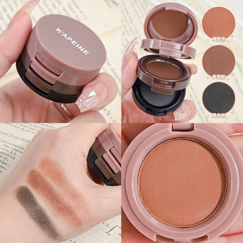 Capel Bảng Phấn Mắt Ba Lớp Màu Đất Mờ Ánh Ngọc Trai Nổi Bật Tạo Khối Cho Học Sinh