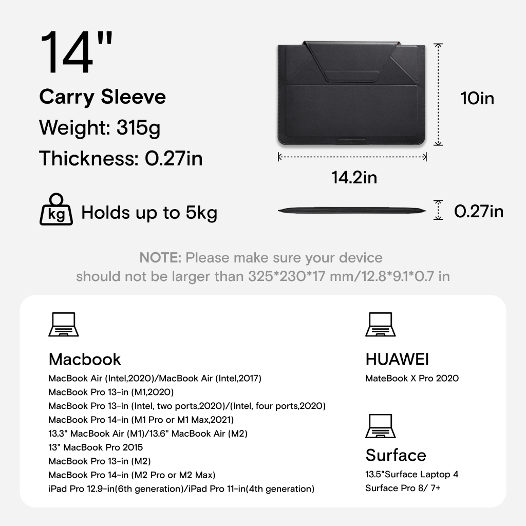 MOFT Laptop Carry Sleeve Túi ĐựNg macbook air / pro / retina 13 "13.3" 15.6 "16" ChấT LượNg Cao