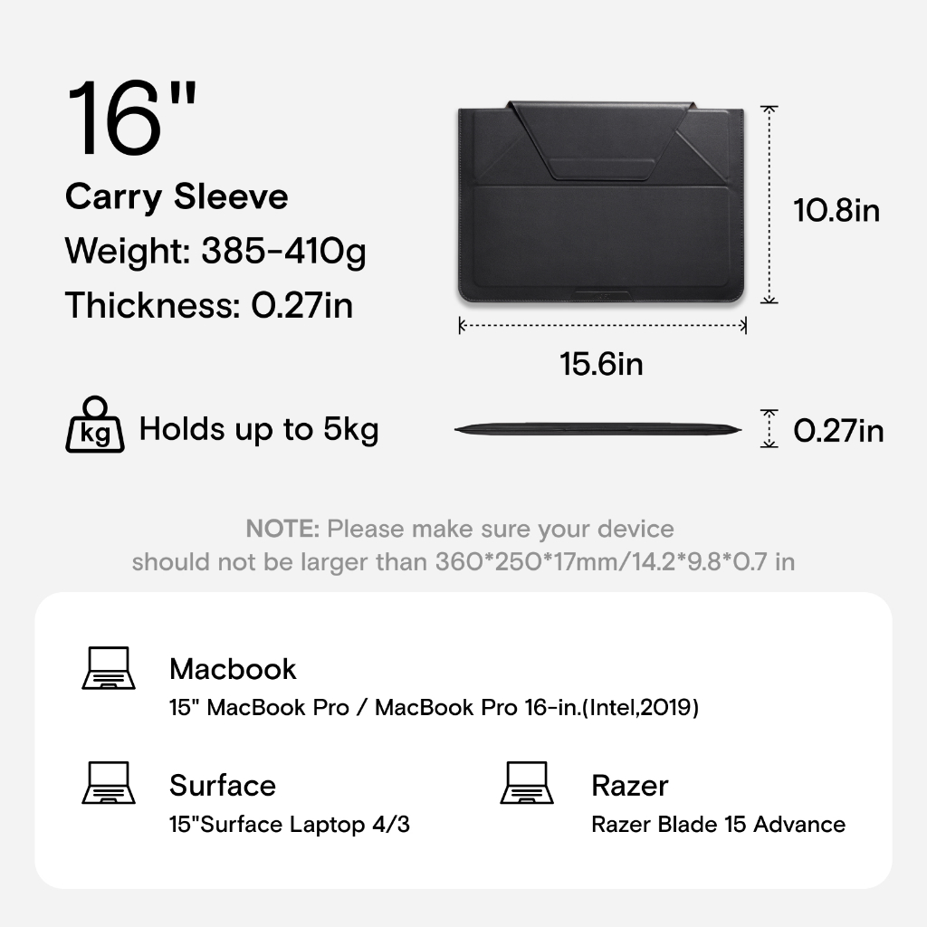 MOFT Laptop Carry Sleeve Túi ĐựNg macbook air / pro / retina 13 "13.3" 15.6 "16" ChấT LượNg Cao