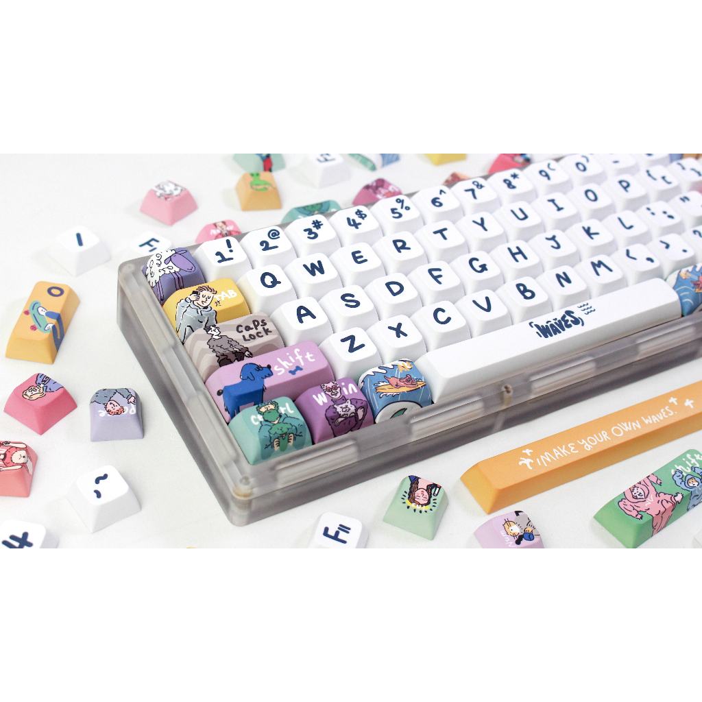 GMK Xịt Keycap, 123 Phím Keycaps PBT XDA Profile DYE-SUB Cá Tính Cho MX Switch Bàn Phím Cơ