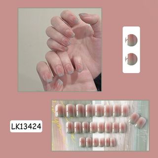 Set 24 Móng Tay Giả Màu Tím Trang Trí Nghệ Thuật