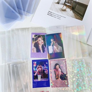 Set 50 tấm bảo vệ thẻ ảnh trong suốt họa tiết trái tim