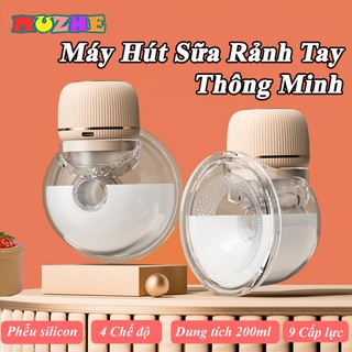 Máy Hút Sữa Không Dây Điện Rảnh Tay - Máy Vắt Sữa Thông Minh Phễu Silicon 3 Chế Độ Mát Xa/Kích Sữa/Hút Sữa, Với Màn Hình LCD Kỹ Thuật Số