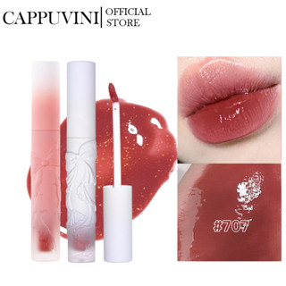 CAPPUVINI Son kem tint Gogo Tales mềm môi căng mọng ánh gương hình nơ khắc nổi siêu xinh