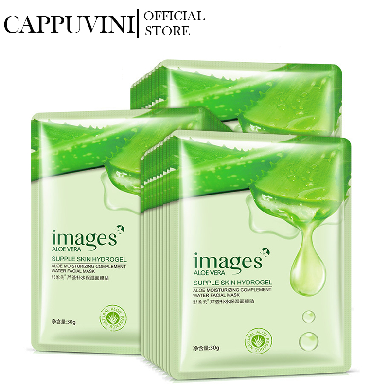 Mặt nạ ngủ Cappuvini Images tinh chất lô hội dưỡng ẩm se khít lỗ chân lông giúp sáng da