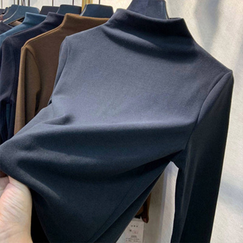 Áo Thun Tay Dài Lót Lông Cừu Gọn Nhẹ Cách Nhiệt Mẫu Mới 2023 Thời Trang Cho Nữ