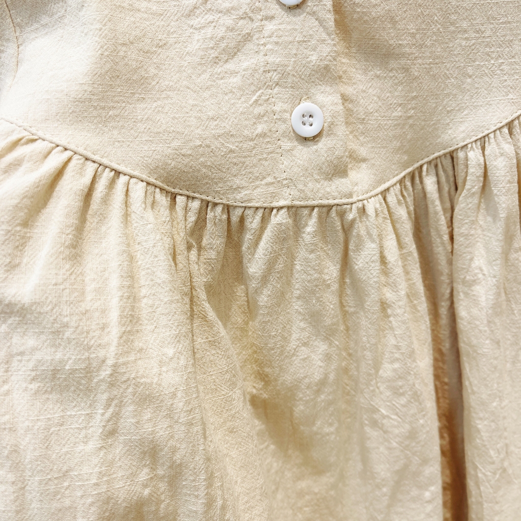 Dễ Thương Đầm Công Chúa Chất Liệu cotton Tay Phồng Thêu Họa Tiết Xinh Xắn Thời Trang Mùa Hè Cho Bé