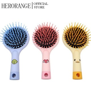 Lược chải tóc HERORANGE mát xa da đầu kết hợp gương tiện lợi