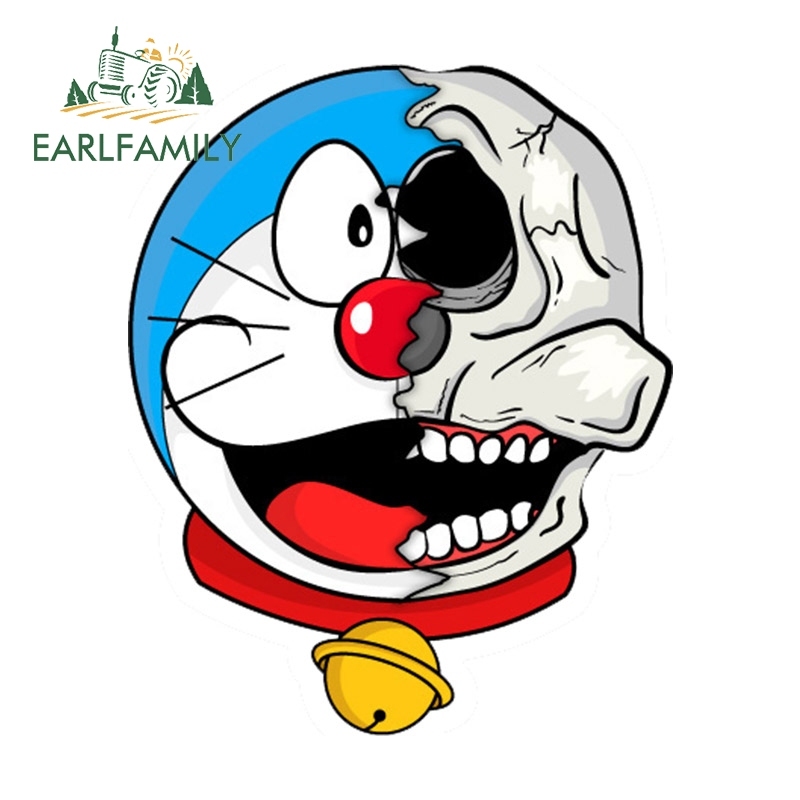 Stickers Dán Trang Trí Xe Hơi Chống Thấm Nước Chống Trầy Xước Kích Thước 13Cmx8.6Cm Hình doraemon