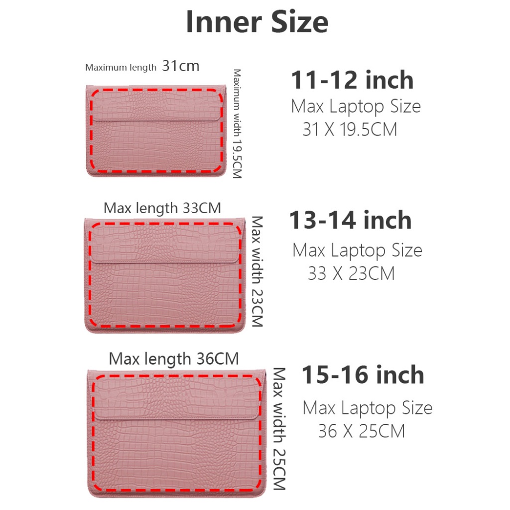 Túi bằng da nhân tạo mềm chống thấm nước thích hợp cho Macbook air pro 11 12 13 14 15 16 inch