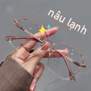 kính thời trang nữ  Kính cận thị siêu nhẹ  -0.5 -0.75 -1.0 -1.25 -1.5 -1.75 -2.0 -2.25 -2.5 -2.75 độ mẫu nữ phong cách khuôn viên thuần túy gương phẳng khung lớn cho học sinh gọng kính chống ánh sáng xanh 050
