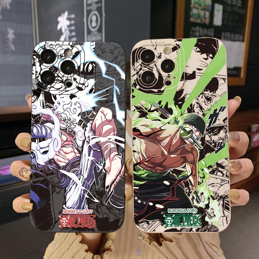 Bao Da Điện Thoại Cạnh Vuông In Hình luffy zoro Cho xiaomi redmi note 12 12s 4g pro 5g 9s 9a 12c Ốp